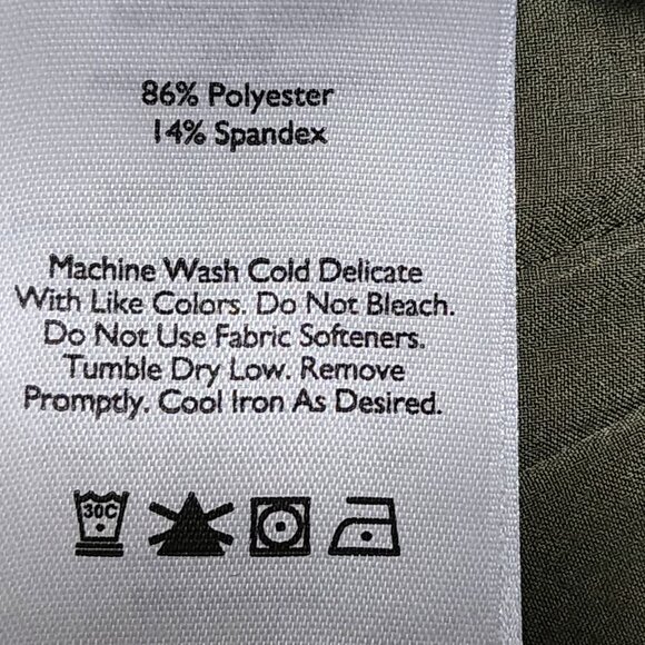 Eddie Bauer Travex Olive Green Stretch Knit High Rise Drawstring Capri - Picture 6 of 6